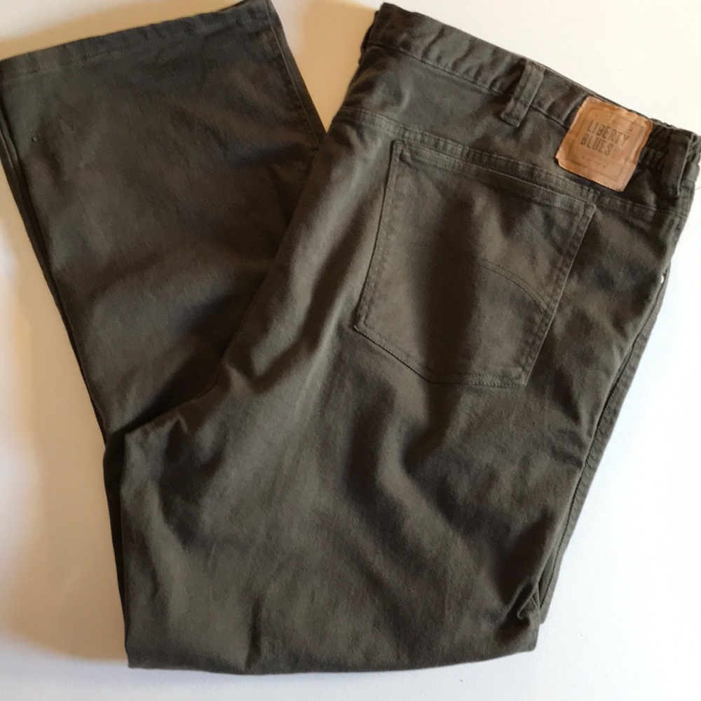 52X38 Men’s BIG,TALL,Plus Liberty Blues Relaxed Fit,Side Elastic ChocolateJeans
